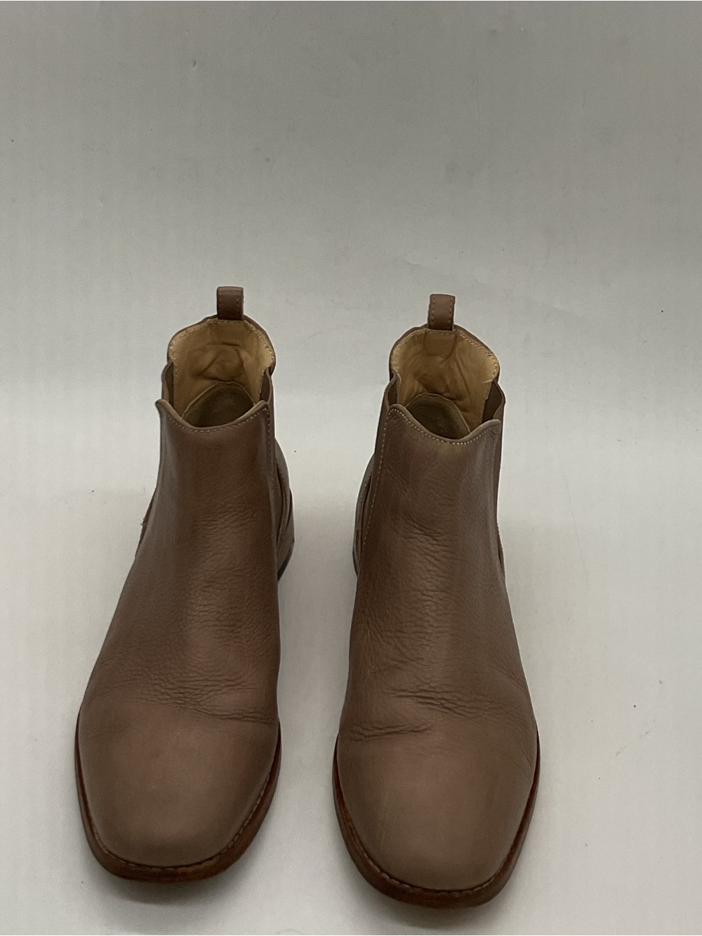 Clarks Women's Leather Chelsea Booties in Taupe Brown